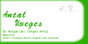 antal uveges business card